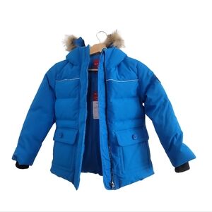NWT ECKO RED Insulated Kids Winter Jacket With Faux Fur Hood Size M (7/8)